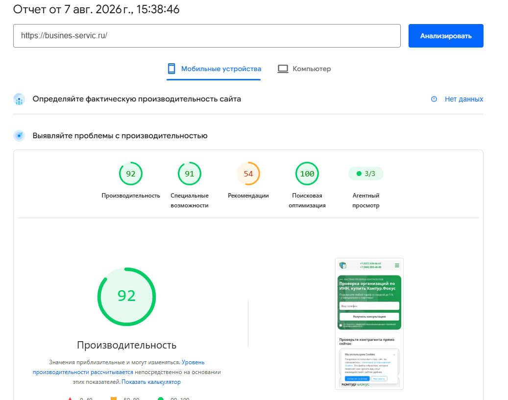 Техническая проверка busines-servic.ru