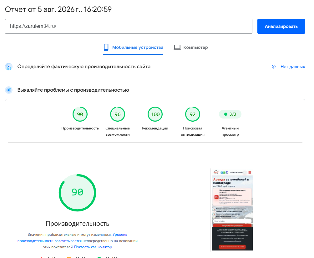 Техническая проверка zarulem34.ru